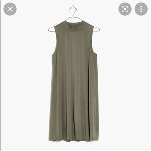 Madewell Mockneck Sandwashed Tank Dress